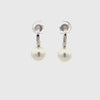 9K White Gold Australian South Sea 9-10 mm Cultured Pearl Drop Earrings 360 view video