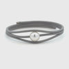 Stainless Steel Australian South Sea 9-10 mm Cultured Pearl Magnetic Grey Wrap Bracelet 360 view video