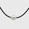 Sterling Silver Australian South Sea 11-12 mm Cultured Pearl Neoprene Necklace 360 degree video with white background