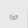 9K Rose Gold Australian South Sea 12-13mm Cultured Pearl Ring