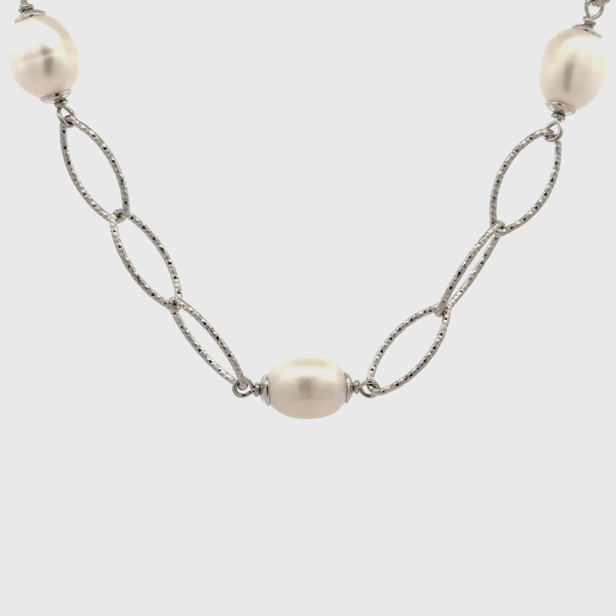 Sterling Silver Freshwater Pearl 8-9 mm Necklace