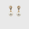 18K Yellow Gold Australian South Sea 10-11 mm Cultured Pearl and Diamond Drop Earrings 360 view video