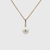 9K Yellow Gold Australian South Sea 11-12 mm Cultured Pearl & Diamond Pendant 360 view video
