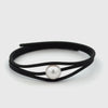 Stainless Steel Australian South Sea 9-10 mm Cultured Pearl Magnetic Black Wrap Bracelet 360 view video