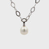 Sterling Silver Australian South Sea 14-15mm Cultured Pearl Necklace