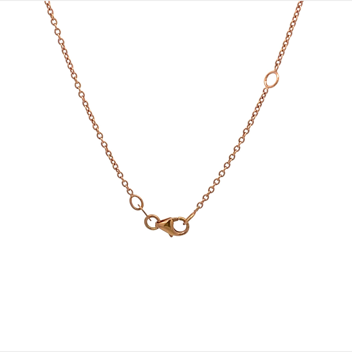 18K Rose Gold Polished 45 cm Rolo Chain Necklace