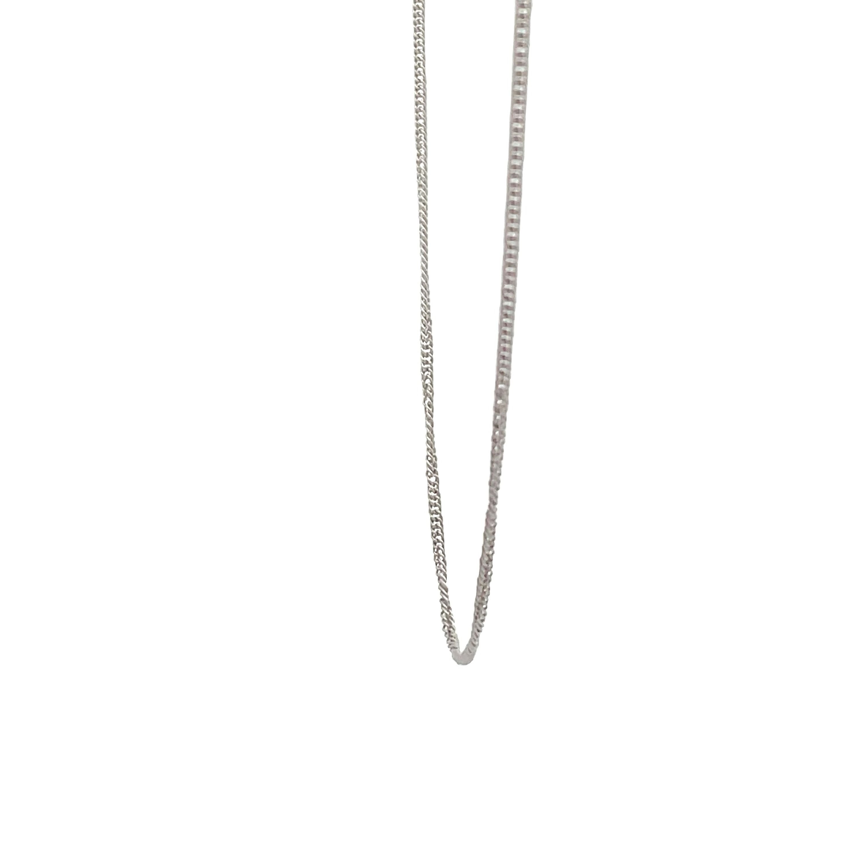 9K White Gold 45cm Curb Chain Necklace