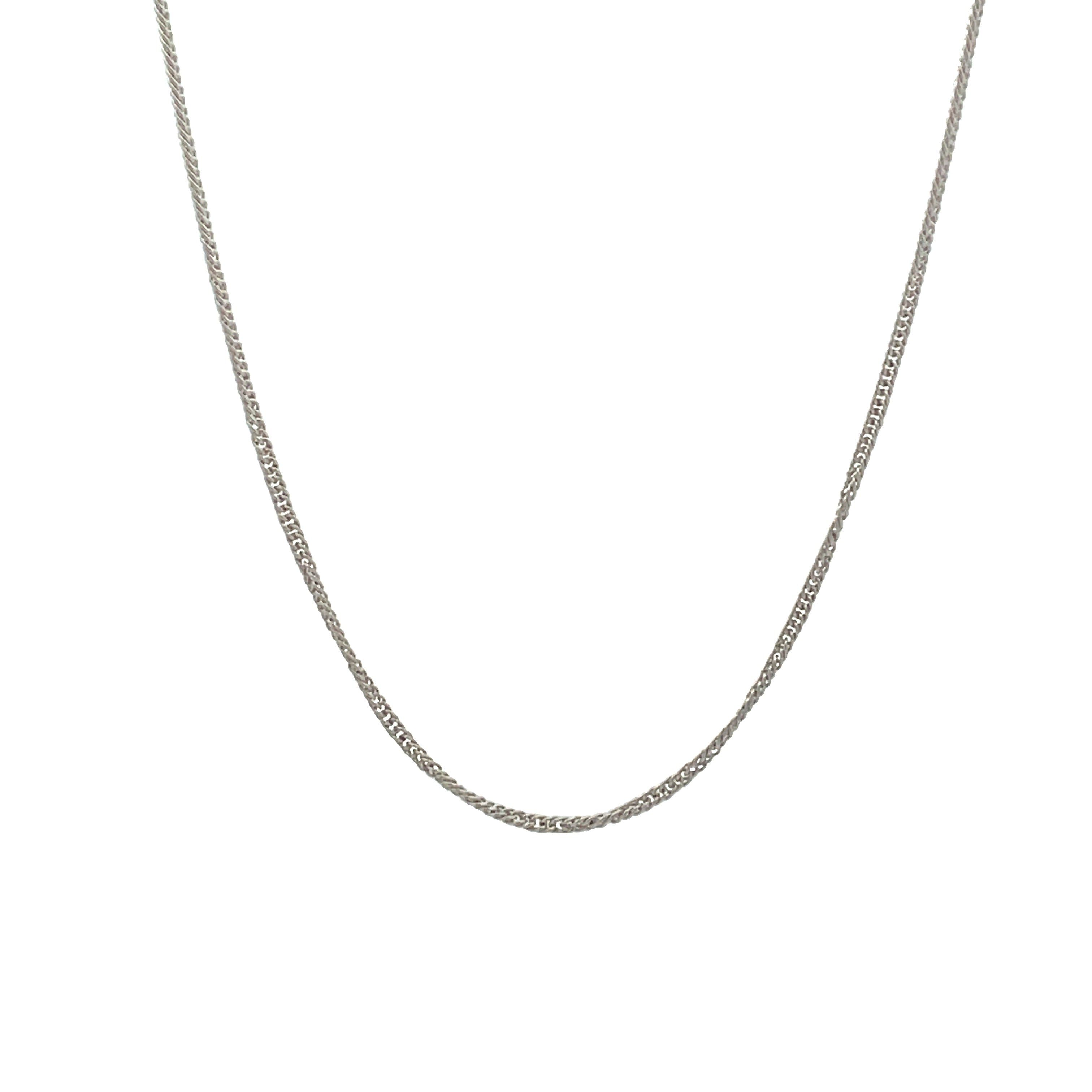 9K White Gold 45cm Curb Chain Necklace