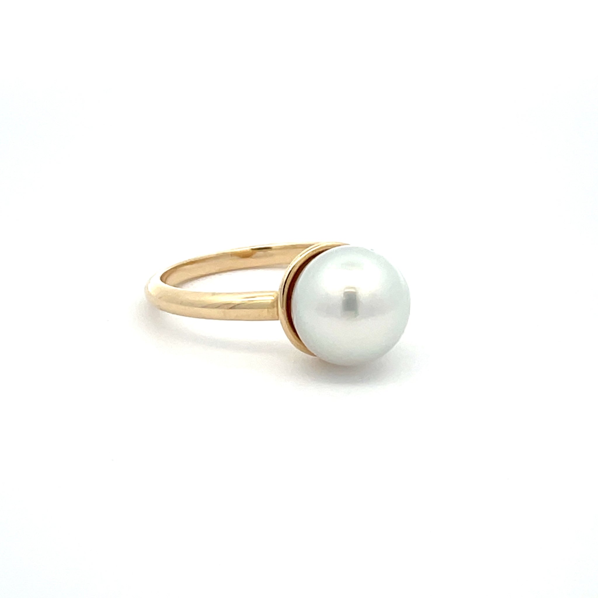 9K Yellow Gold Australian South Sea Cultured 9-10 mm Pearl Ring