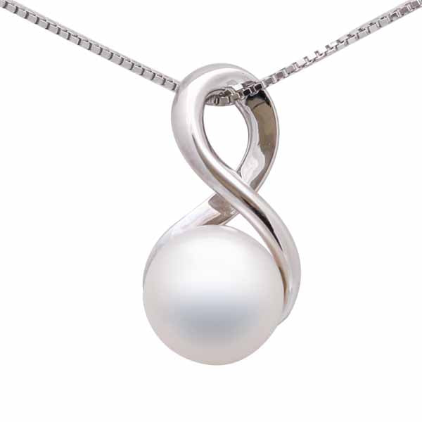 纯银淡水珍珠 9-10 毫米吊坠