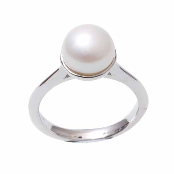 纯银淡水珍珠 9-10 毫米戒指