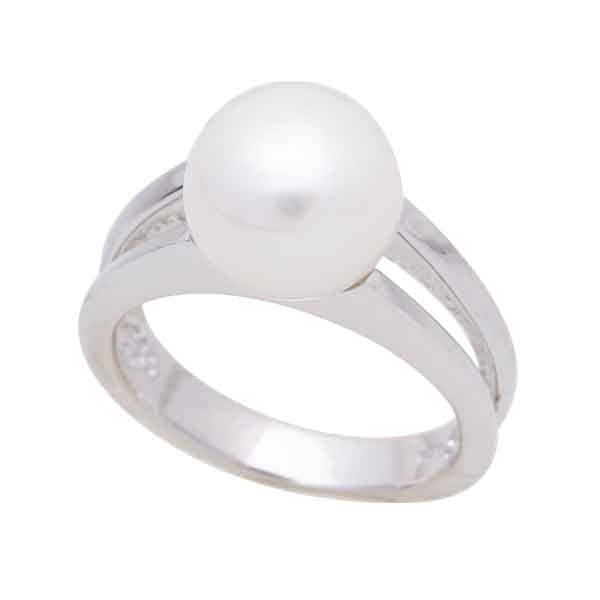 Sterling Silver Freshwater Pearl 10-11 mm Ring